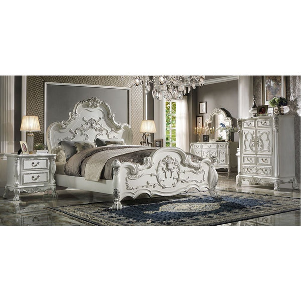 Dresden - California King Bed - Bone White Finish