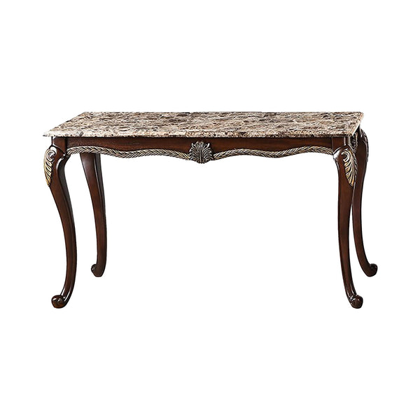The Royal Classics Maximus Sofa Table in cherry is a perfect blend of heirloom craftsmanship and timeless design. Expertly crafted from solid pine with premium polyurethane carving details, this table offers both durability and long-lasting beauty. The li