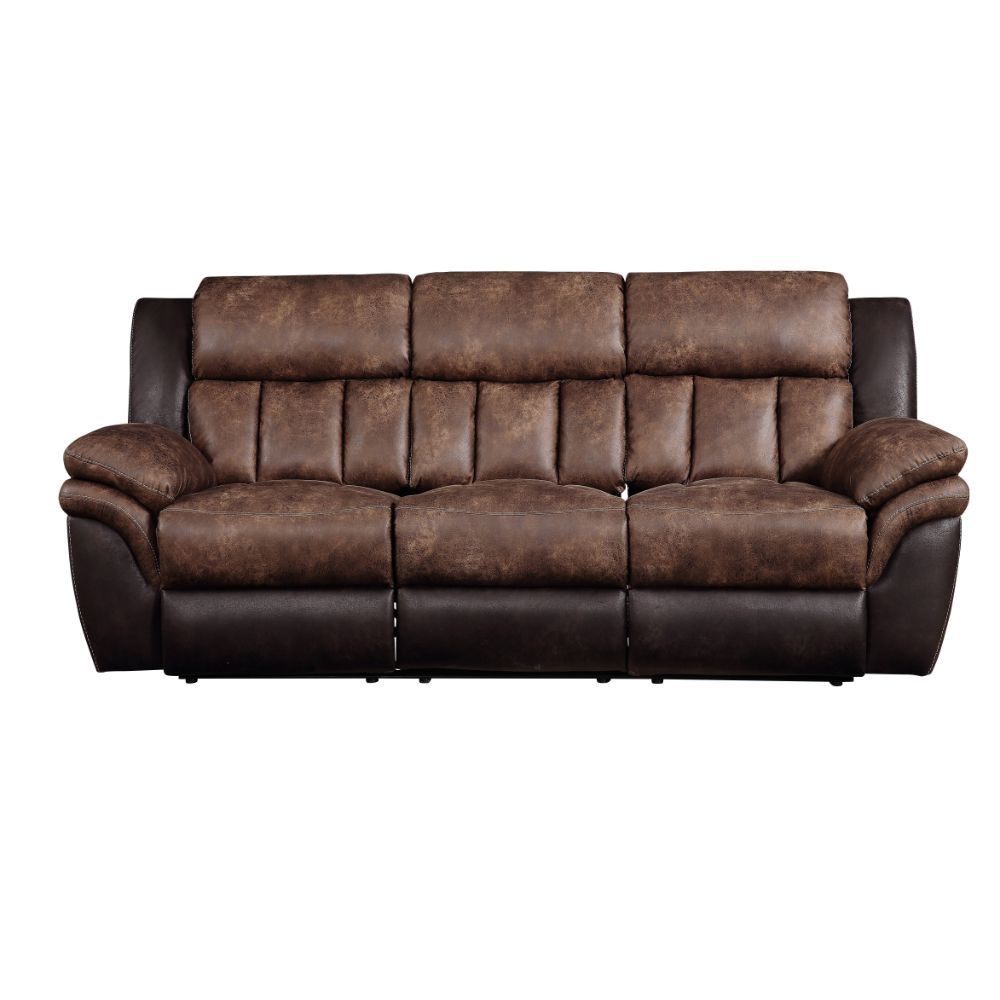 The Jaylen motion sofa set is comfortable and stylish! The two-tone upholstery design features toffee and charcoal polished microfiber thatâ€™s both velvety-soft and easy to maintain, making it perfect for even the messiest snacks. The tight back and seat