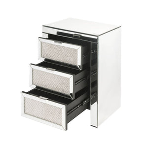 ensuring a design that endures. Three drawers with faux diamonds Inlay drawer fronts