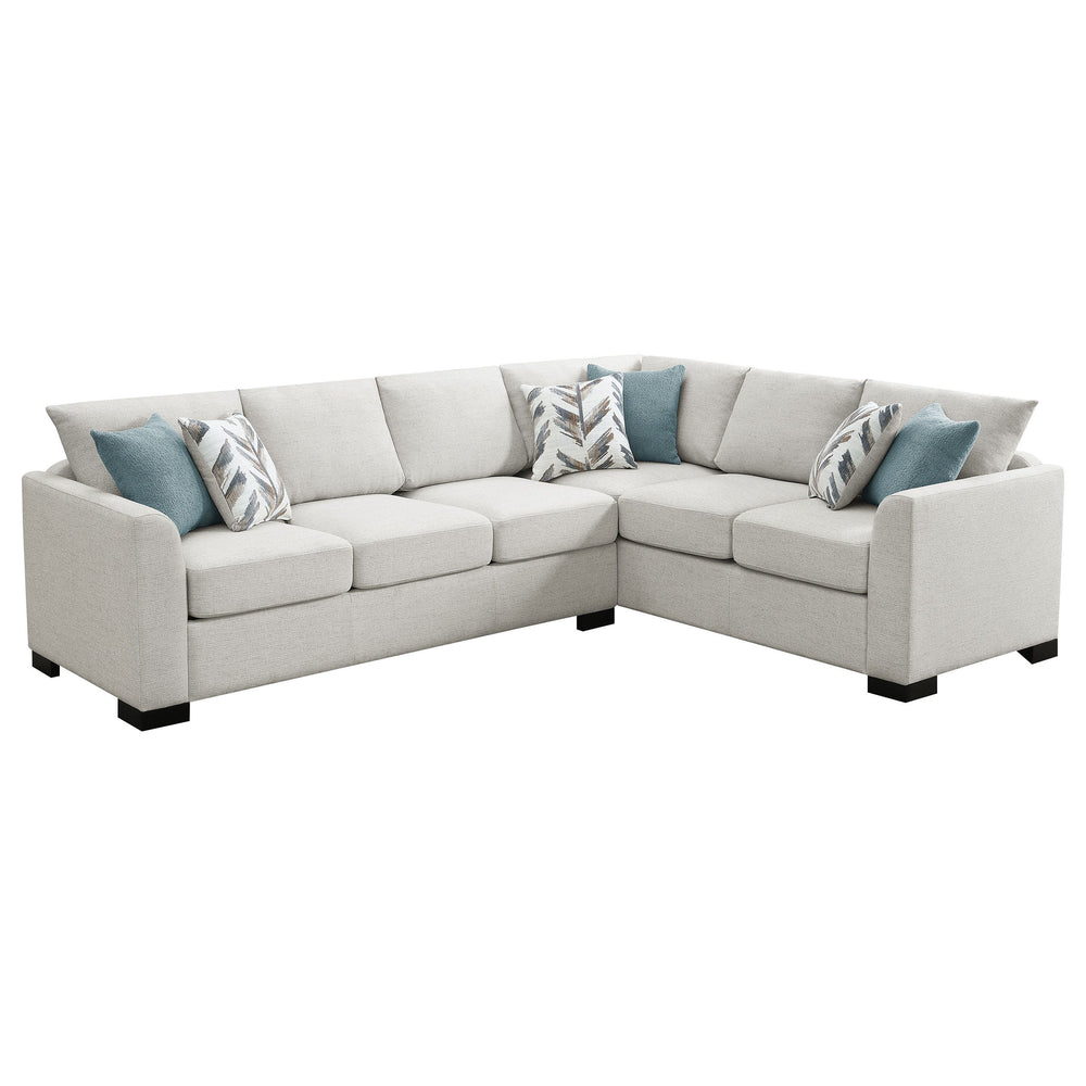 Enhance your living space with the stylish and functional sectional that offers a convenient hidden pull-out sleeper with a memory foam pad sleep surface. Perfect for visiting guests or an occasional sleepover, this sectional features neutral upholstery w
