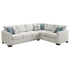 Enhance your living space with the stylish and functional sectional that offers a convenient hidden pull-out sleeper with a memory foam pad sleep surface. Perfect for visiting guests or an occasional sleepover, this sectional features neutral upholstery w