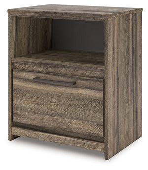  setting the scene in your restful retreat. The nightstand-'s clean lines and modern handles provide