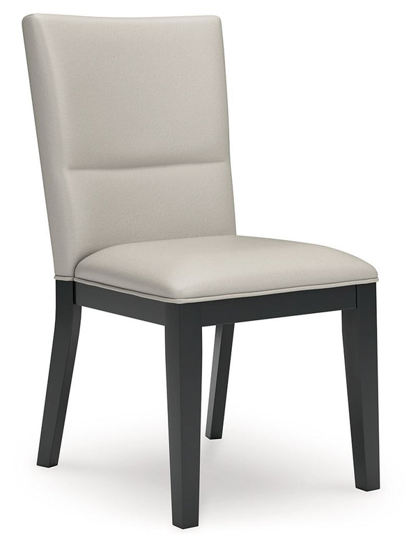 Embrace the feel of casual contemporary design when you sit down on this dining chair. The clean profile and matte black frame give off a decidedly modern vibe. And with its taupe faux leather upholstery, the chair-'s comfort and cleanability are off the 