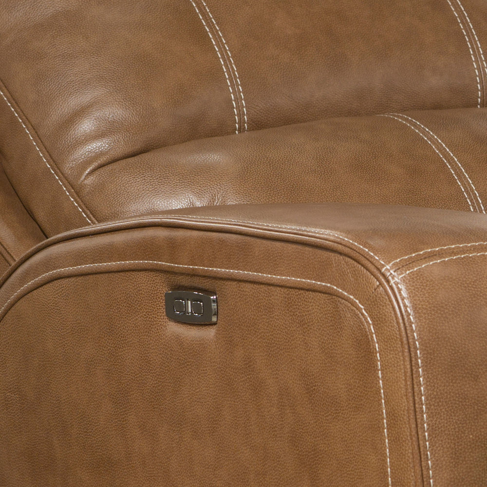 Destined to be everyone-'s favorite hangout, this six-piece sectional combination is the ultimate spot for rest and relaxation. You can-'t surpass the comfort of its two power recliners at each end that feature power headrests. Between those, there-'s a m