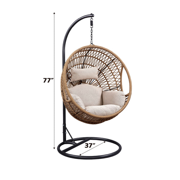  Patio Swing Chair & Stand â€¢ Seat Cushion Included (Removable) â€¢ Includes: Swing Chair