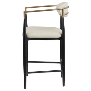 Tina - Fabric Upholstered Counter Chair (Set of 2) - Beige