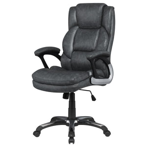  padded armrests. Get around the office easily with five chrome c