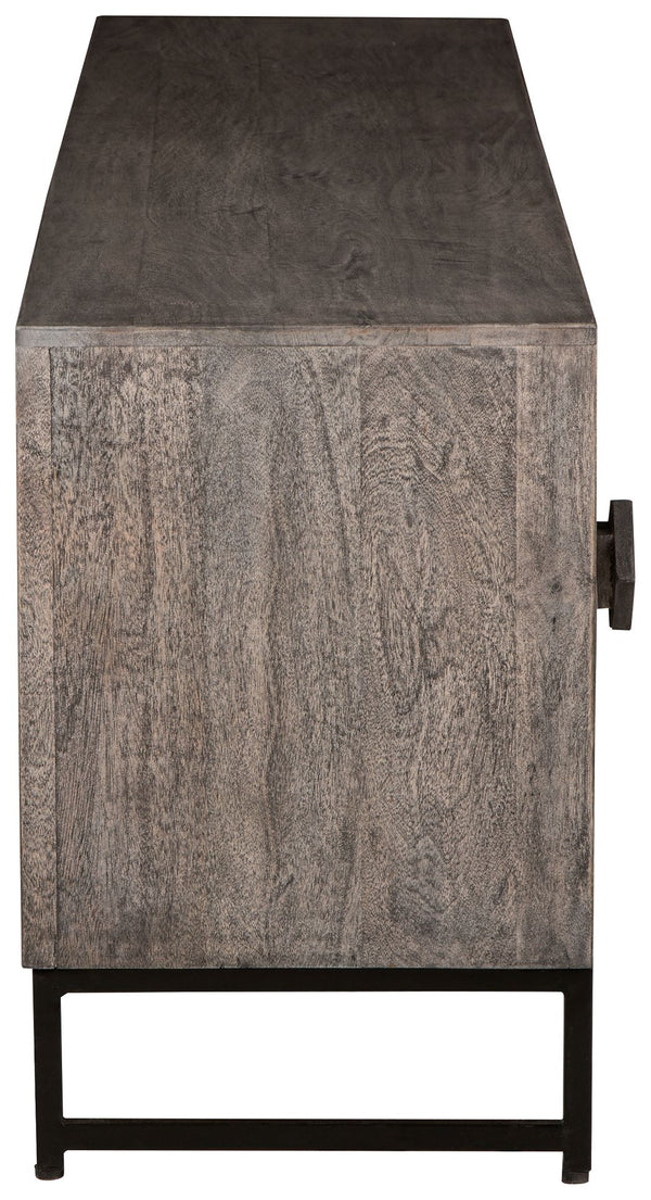 Treybrook - Distressed Gray - 2 Door Accent Cabinet