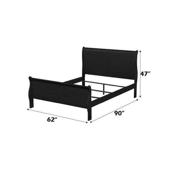 Louis Philippe - Queen Bed - Black