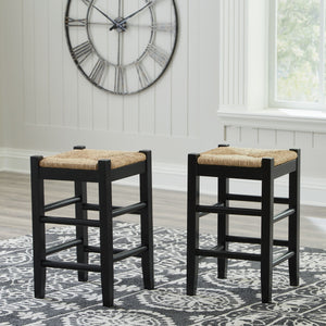 this charming stool completes your dining space with ease. The woven seagrass seat and wood stretchers create an e