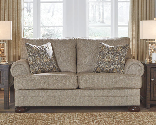  while the choice of a plush chenille upholstery in oatmeal is earthy elegance at its best. D