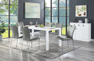 Upholstery Seat & Back Cushion Chrome Metal Legs