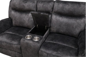 Park City - Console Loveseat With Power Footrest - Slate