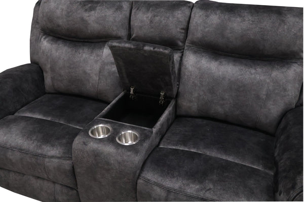 Park City - Console Loveseat With Power Footrest - Slate