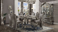 KD, Square Leg Table (Oversized Scrolled Legs/NO Storage) Wooden Fixed Top & Apron (NO Leaves) Oversized Scrolled Legs (Poly Resin with Antique Contrast Finish)<br/><br/><b>Product Features</b><ul><li>Square Leg Table</li><li>Wooden Table Top (NO Leaves)<