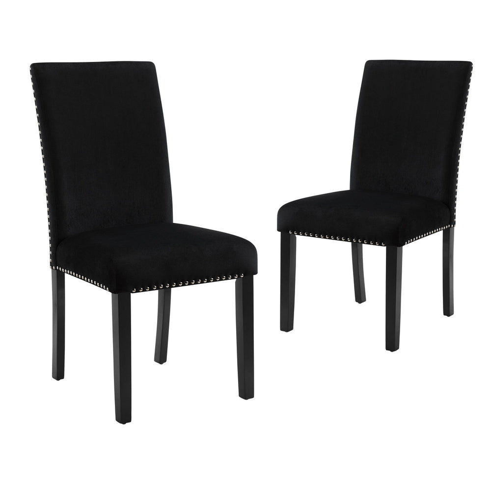 Introducing the New Classic Furniture Celeste Dining Chair â€“ a set of two chairs that seamlessly blend comfort with contemporary elegance. Crafted with solid Rubberwood legs, these chairs boast quality construction, ensuring a strong and stable seating 