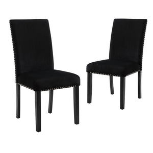 Introducing the New Classic Furniture Celeste Dining Chair â€“ a set of two chairs that seamlessly blend comfort with contemporary elegance. Crafted with solid Rubberwood legs, these chairs boast quality construction, ensuring a strong and stable seating 