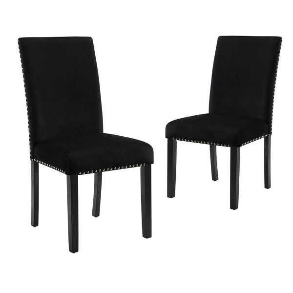Introducing the New Classic Furniture Celeste Dining Chair â€“ a set of two chairs that seamlessly blend comfort with contemporary elegance. Crafted with solid Rubberwood legs, these chairs boast quality construction, ensuring a strong and stable seating 