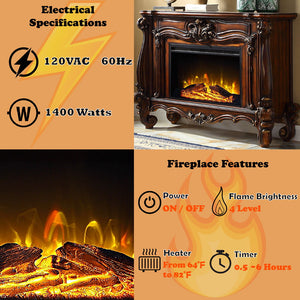 Versailles - Fireplace - Cherry Oak Finish