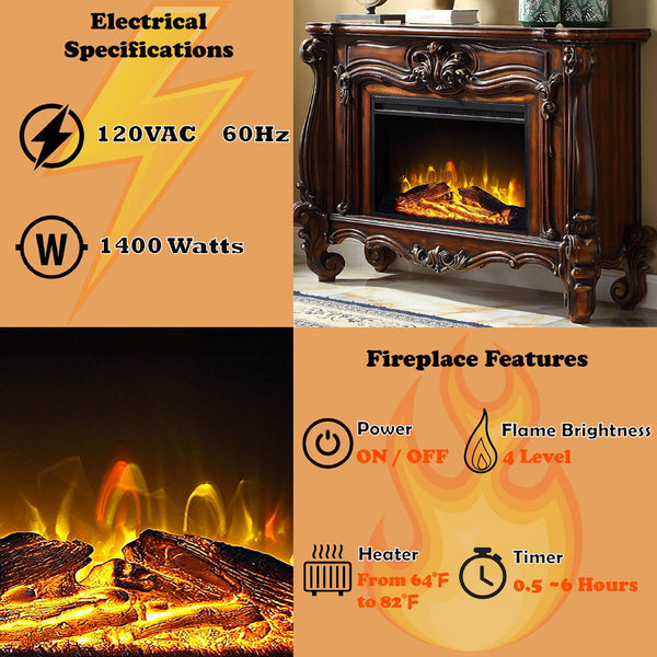 Versailles - Fireplace - Cherry Oak Finish