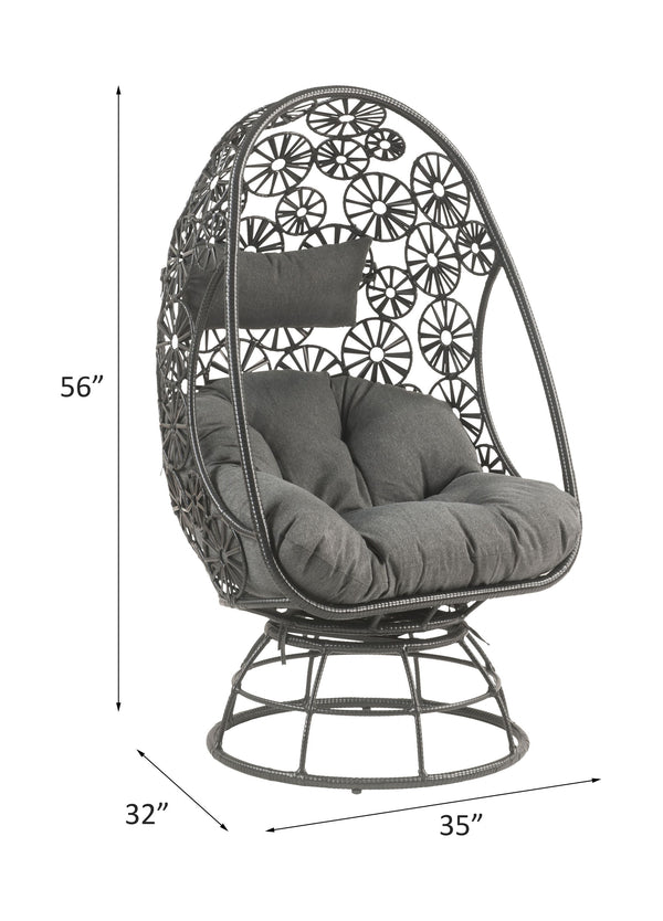 Hikre - Patio Lounge Chair - Clear Glass