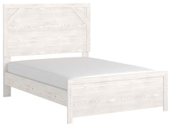 Cool, clean and casually modern. This full panel bedâ€™s wispy whitewash finish sets the tone for your calming sanctuary. Framed elements and cross-brace accents add dimension and authenticity to the bedâ€™s simply stunning profile. <h4><b>Gerridan - Whit