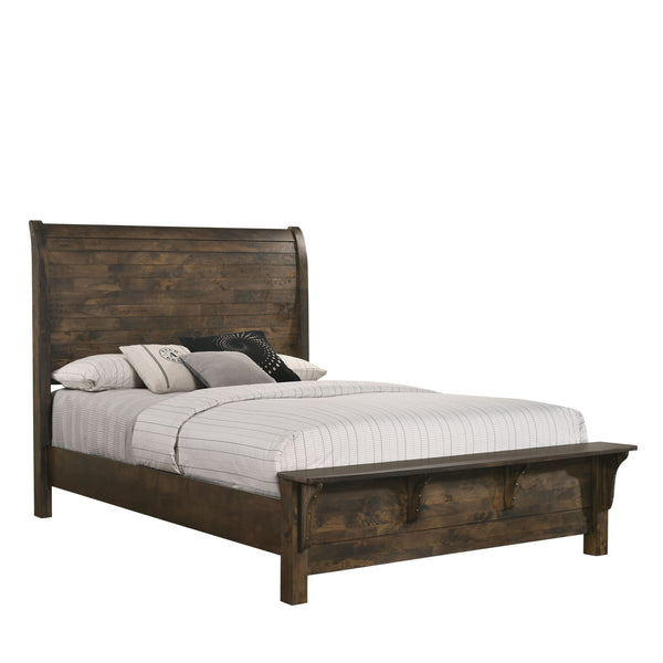 The Blue Ridge Bed by New Classic Furniture embodies a marriage of sustainability and timeless design. Crafted from reclaimed solid wood sourced from diverse origins, this bed stands as an eco-friendly marvel, contributing to the responsible use of natura