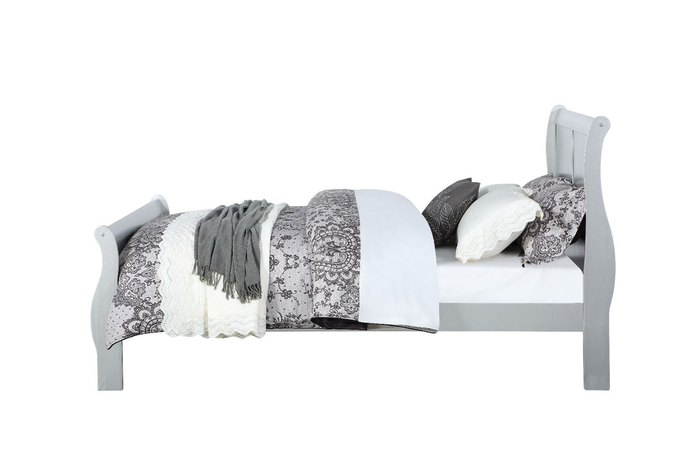 Bring casual elegance into your home with the Louis Phillipe bedroom collection. An eye-catching sleigh bed lies at the heart of this classic bedroom set. Crafted with selected wood and veneers is available in different finishes to choose. This beautiful 