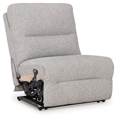 This power armless recliner is made with Next-Gen Nuvellaâ„¢ (polyester) upholstery. Pairs with other items in the series to make a sectional.<br><br><b>Additional Dimensions</b><br><ul><li>Seat depth: 23-"</li><li>Seat height: 20-"</li><li>Fully reclined