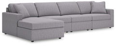 Looking cool and contemporary is great. But when it comes down to it, youâ€™re all about low-maintenance lounging. With the performance fabric on this sectional with chaise, cleaning spills is a breeze. And its customizable modular design caters to your e