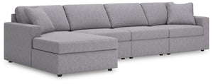 Looking cool and contemporary is great. But when it comes down to it, youâ€™re all about low-maintenance lounging. With the performance fabric on this sectional with chaise, cleaning spills is a breeze. And its customizable modular design caters to your e