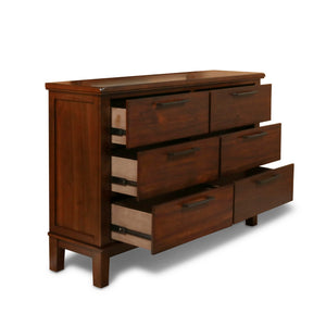  designed to enhance any bedroom space. This dresser is meticulously constructed from solid Rubberwood
