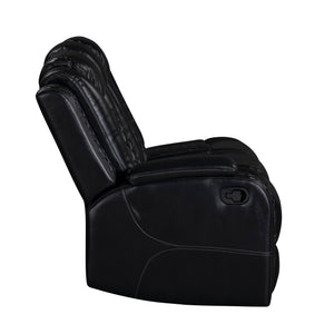 Orion II - LAF Sofa With Dual Recliner - Black