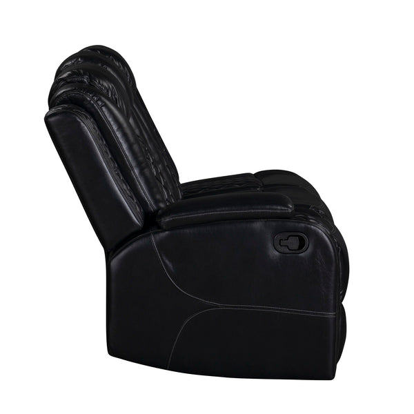 Orion II - LAF Sofa With Dual Recliner - Black