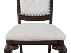  designed to bring timeless sophistication to your home. The grand rectangular table features a rich