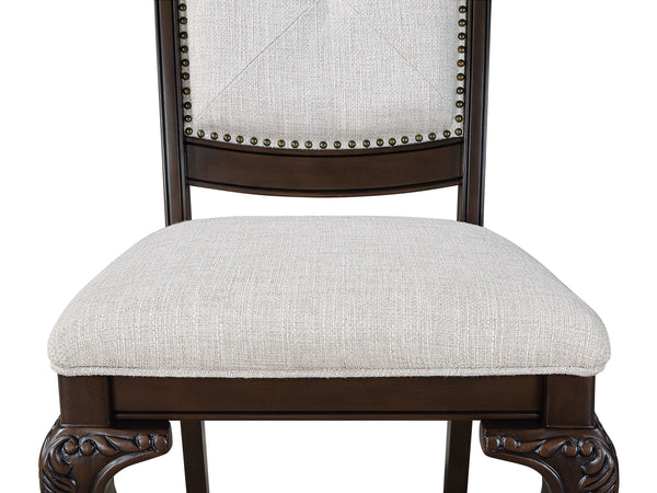  designed to bring timeless sophistication to your home. The grand rectangular table features a rich