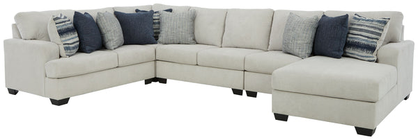 Lowder - Stone - 6 Pc. - Right Arm Facing Corner Chaise 5 Pc Sectional
