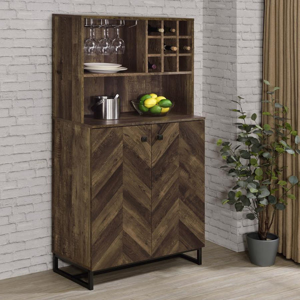  perfect for enhancing any living or dining space. With ample bottle and stemware storage