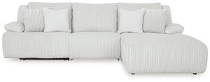 Top Tier - Alloy - 3-Piece Reclining Sectional Sofa With Raf Press Back Chaise