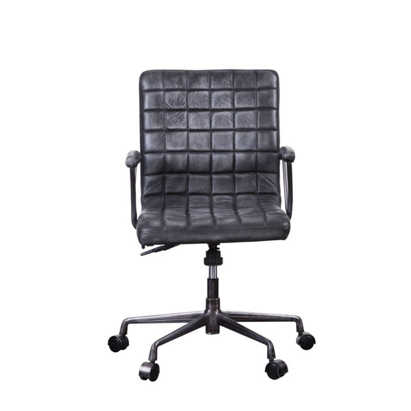 the Barack executive chair never compromise on comfort or functionality. The height mechanism makes customizing your workstation fast and easy while the swivel capability encourages movement. Featuring geometric tufted cushion wi