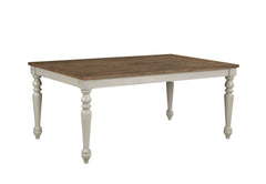 The Jennifer Wood 70" Dining Table brings together exceptional craftsmanship and timeless farmhouse charm, making it a centerpiece for any dining space. Constructed from solid Rubberwood, premium manufactured woods, and genuine Oak and Acacia wood veneers