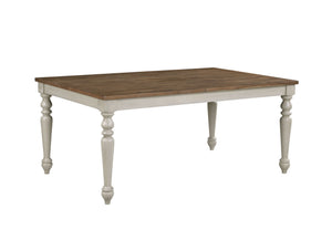The Jennifer Wood 70" Dining Table brings together exceptional craftsmanship and timeless farmhouse charm, making it a centerpiece for any dining space. Constructed from solid Rubberwood, premium manufactured woods, and genuine Oak and Acacia wood veneers
