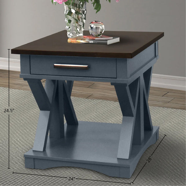 Americana Modern - Cocktail Table With 2 End Tables - Denim