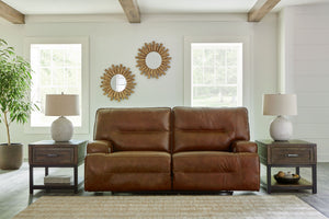  with auburn-hued leather match upholstery balancing natural beauty and refined design. An adjustable headrest and USB charging polish off this rich