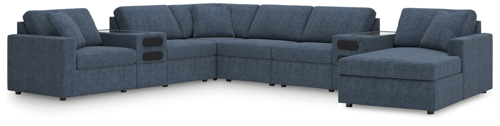 Looking cool and contemporary is great. But when it comes down to it, youâ€™re all about low-maintenance lounging. With the performance fabric on this sectional with chaise, cleaning spills is a breeze. Its customizable modular design caters to your ever-