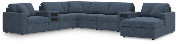 Looking cool and contemporary is great. But when it comes down to it, youâ€™re all about low-maintenance lounging. With the performance fabric on this sectional with chaise, cleaning spills is a breeze. Its customizable modular design caters to your ever-