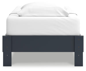 Simmenfort - Navy Blue - Twin Platform Bed