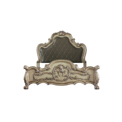 Elegant yet lightheartedly playful, Dresden is donned in an amiable Vintage Bone White finish with hand-applied burnish over the many layers of stains and finishes that are manually rubbed on, providing depth and character to this group. The Rococo style 