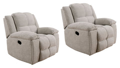 Big and cozy, but make it fancy! The Buster Manual Recliner does just that. Exaggeratedly large plush cushions and a smooth reclining mechanism creates oversized lounging space that beckons you to take a load off. The luxurious buff cover is made from hig
